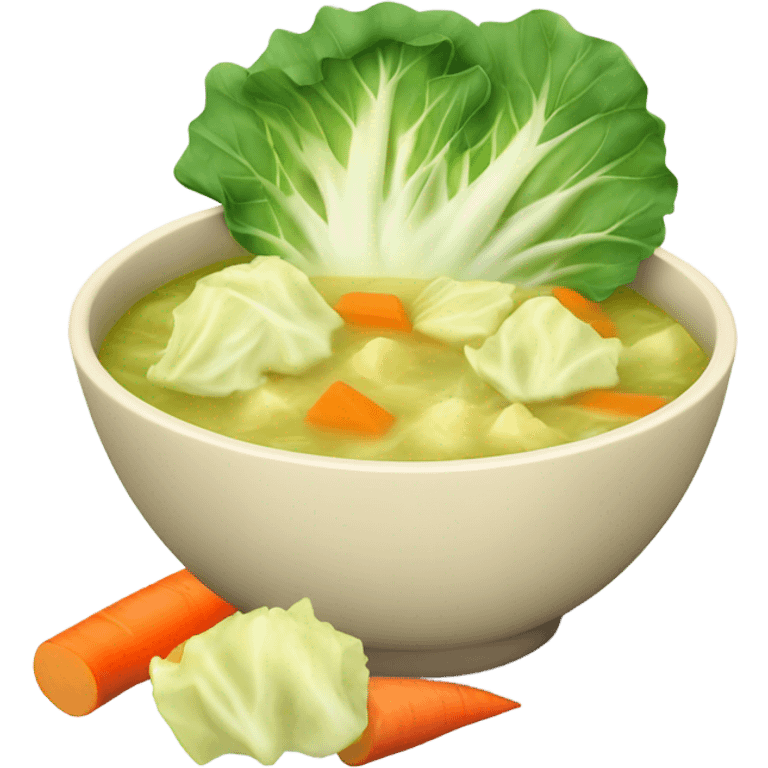 cabbage potato soup with carrots and no ceery emoji