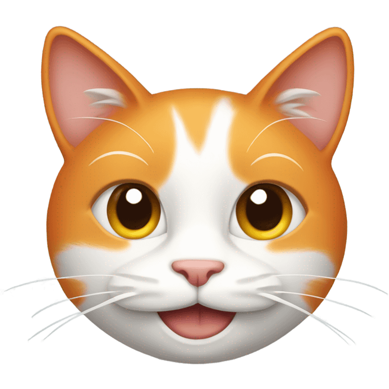 Orange and white cat smiling emoji