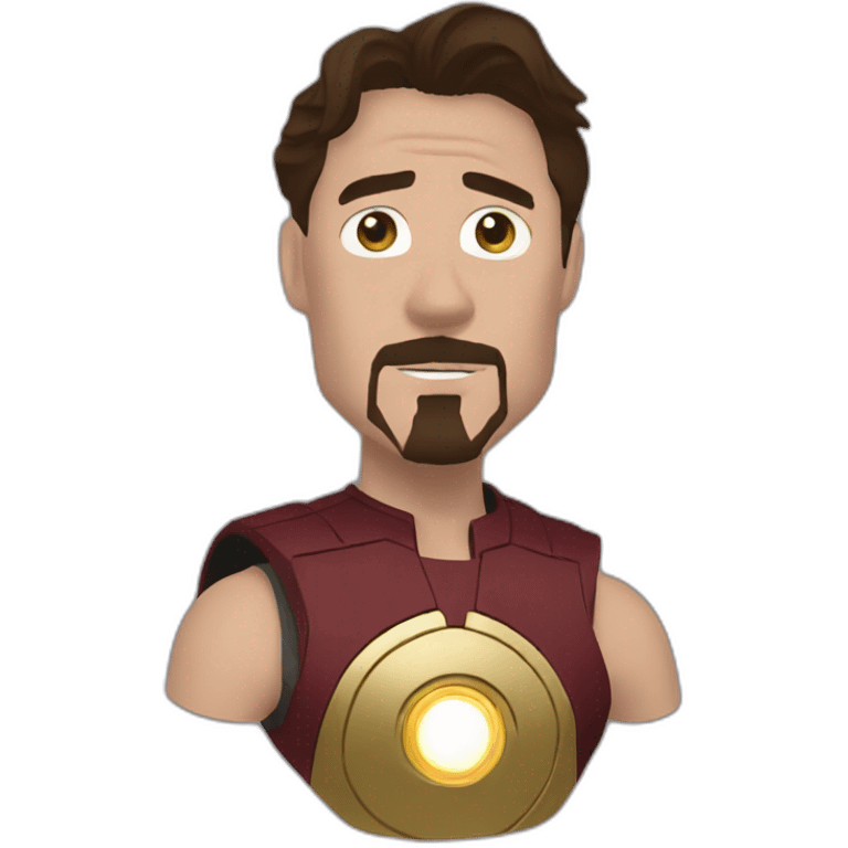 Tony Stark with infinity ganutlet emoji