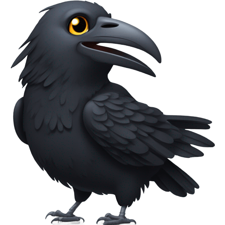 Laughing crow emoji