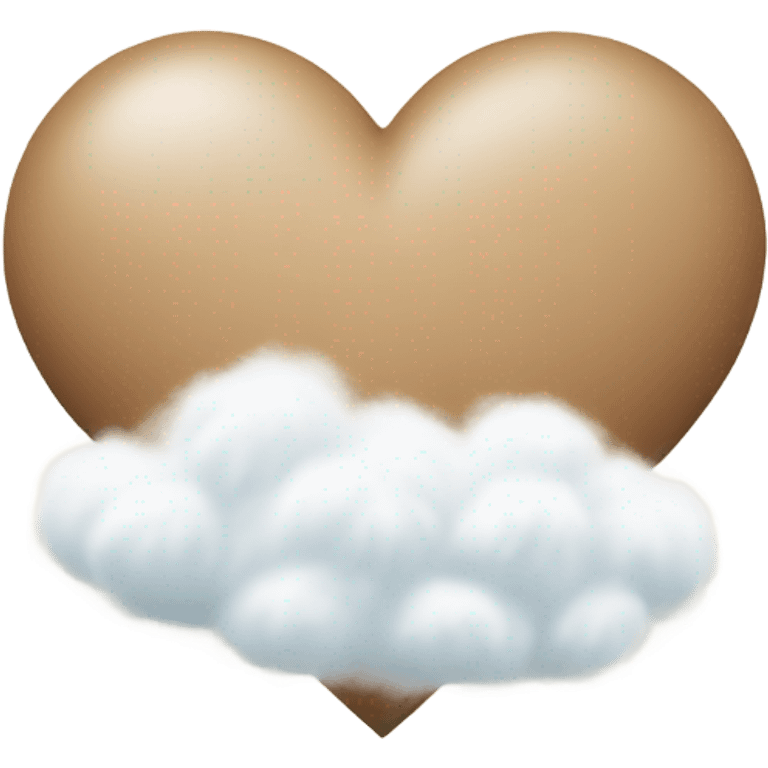 beige heart + cloud emoji