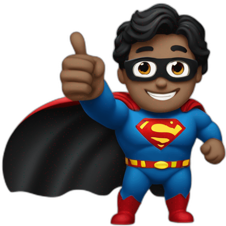 superman giving a thumbs up with the dark suit emoji