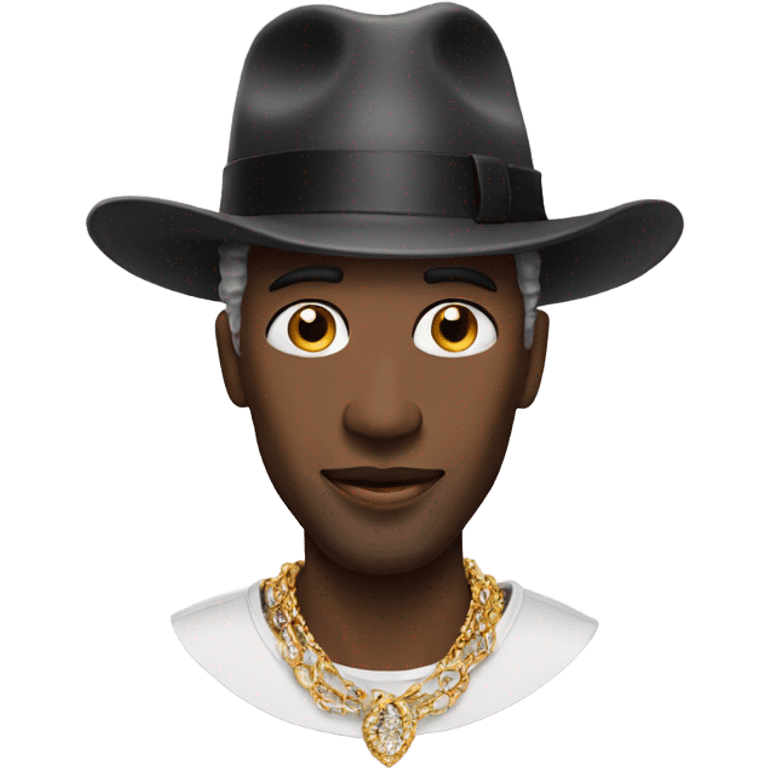 man in hat showcasing jewelry emoji