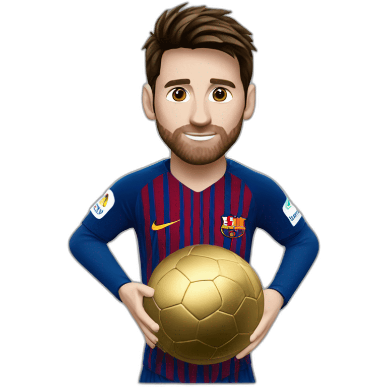 messi qui vole le ballon d'or emoji