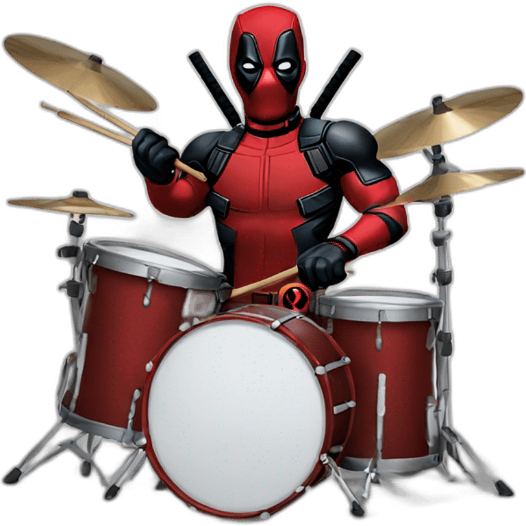 deadpool making drums emoji