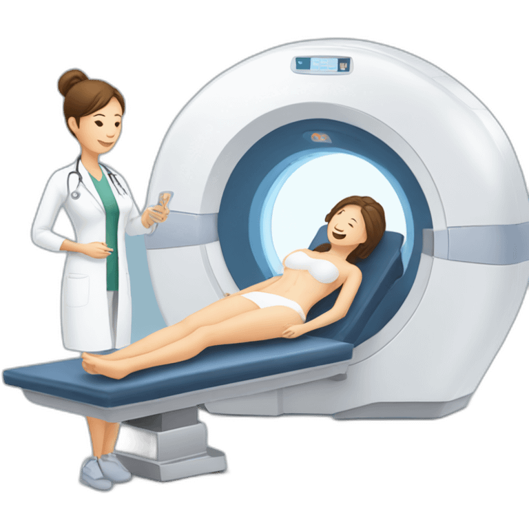 Posh-Radiologist-performing-breast-mri-to-woman emoji