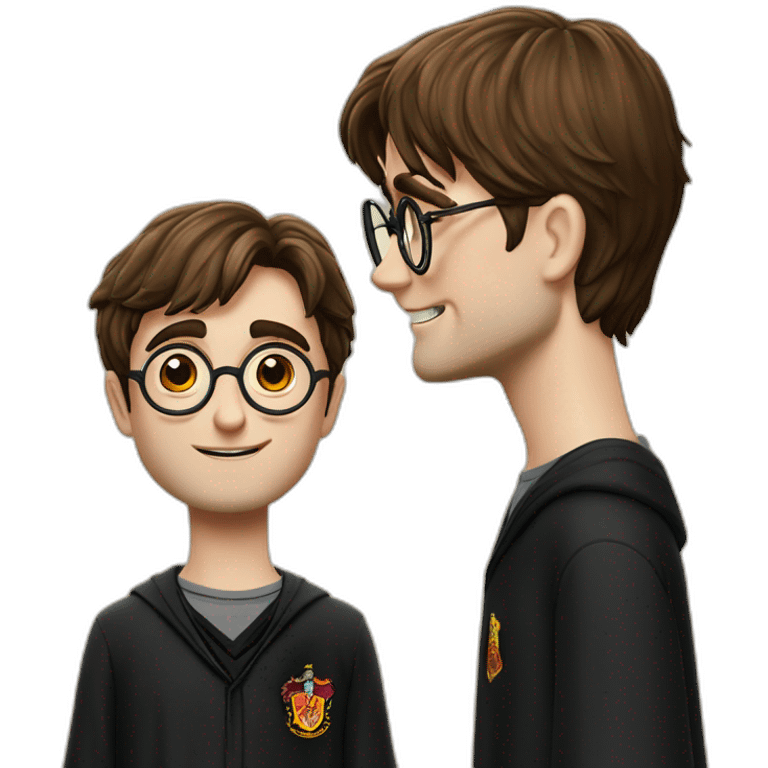 Harry  potter et Daniel Radcliffe qui se regardent emoji