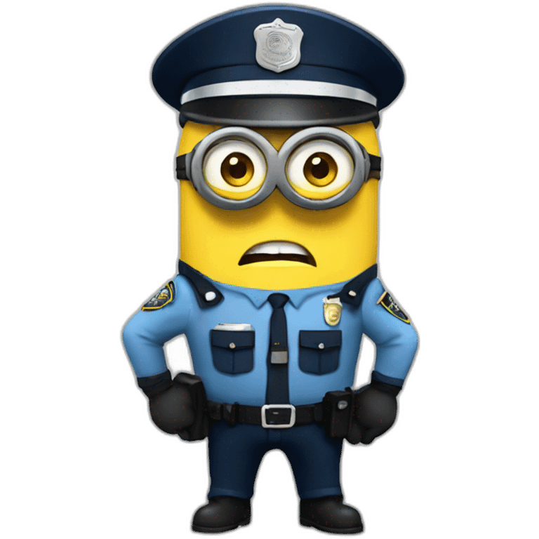 police Minion angry emoji