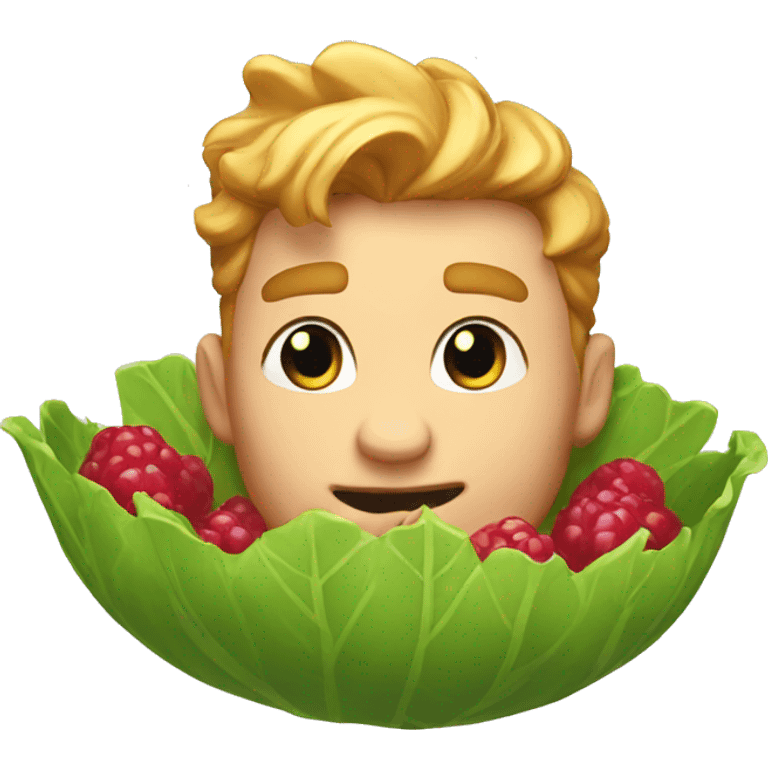 Jonesy eating flowberry emoji