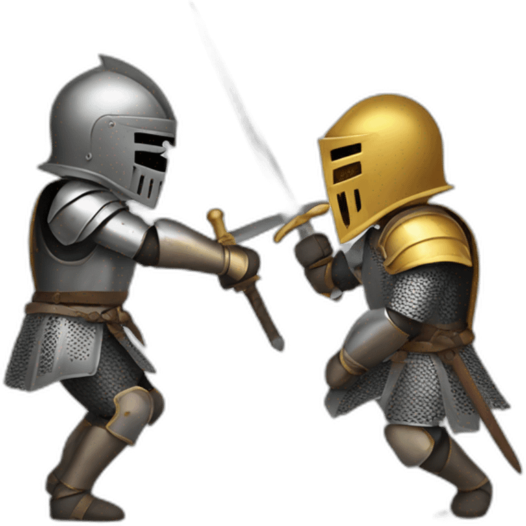 Two knights fighting emoji