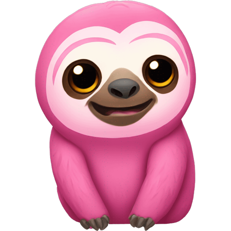 pink sloth with owl beak emoji