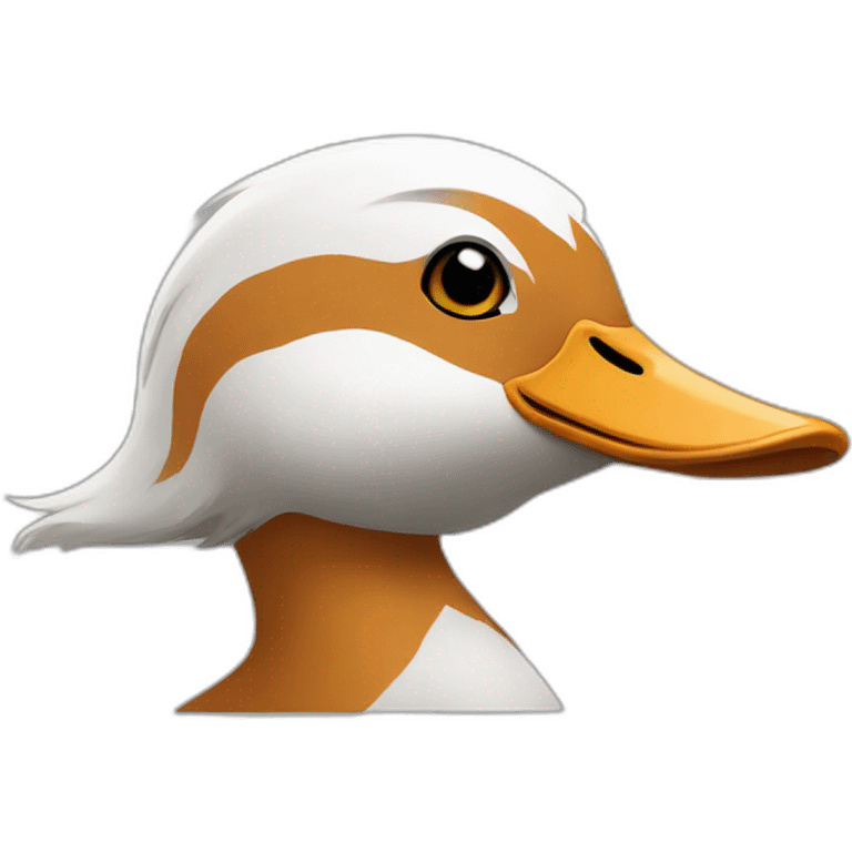 Canard sur un renard emoji