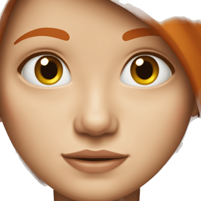 redhead girl portrait emoji