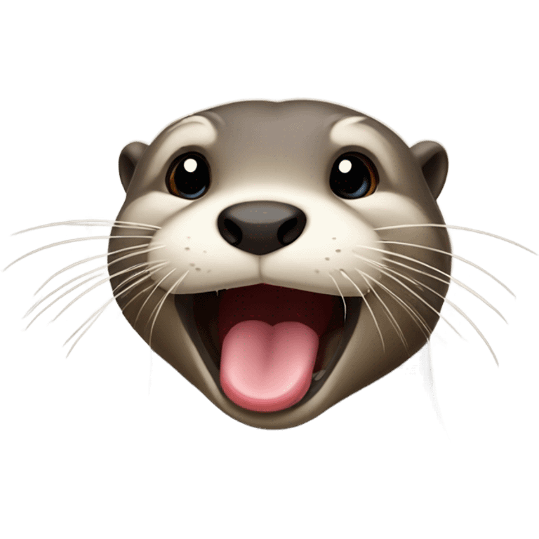 Otter pursing lips emoji