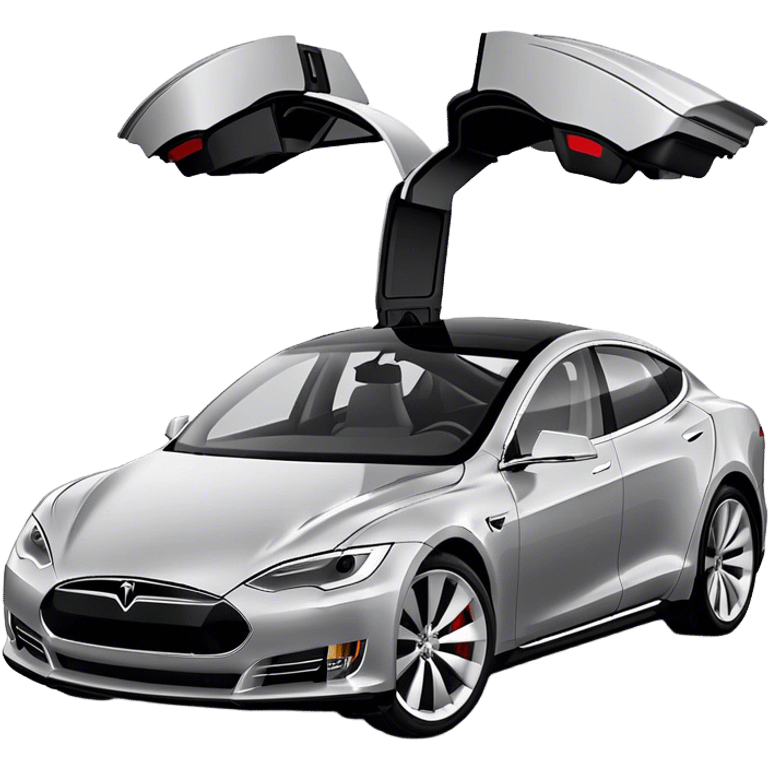 Tesla Model S - Tesla (Model Year: 2022) (Iconic colour: Silver) emoji