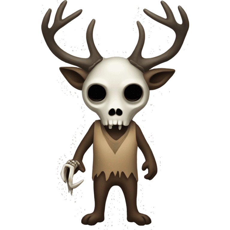 Wendigo with a deer skull looking at the camera emoji