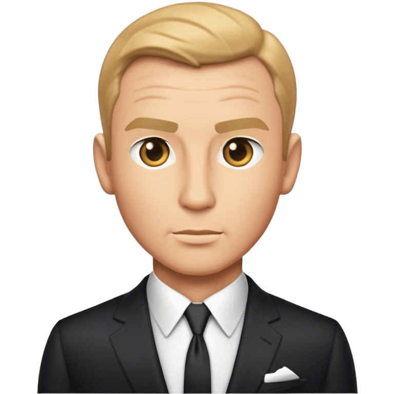 Cinematic Realistic James Bond Portrait Emoji, depicted as a suave, sophisticated secret agent in a tailored suit with a cool, composed gaze and an air of stealth and charm, rendered with crisp textures and dynamic cinematic lighting that captures his timeless espionage allure. emoji