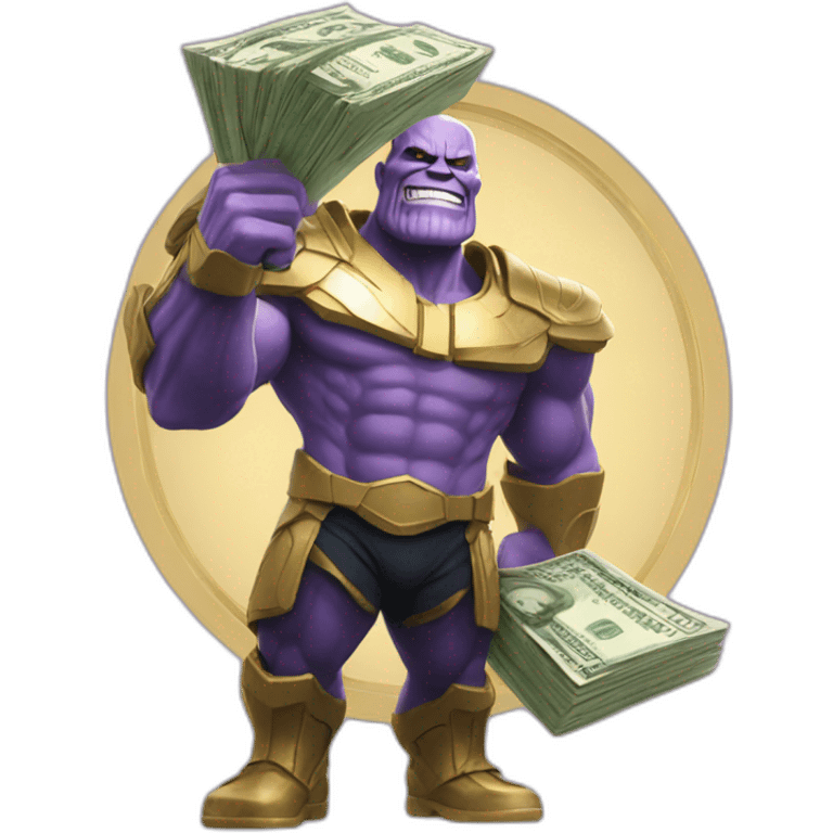 Thanos with money emoji