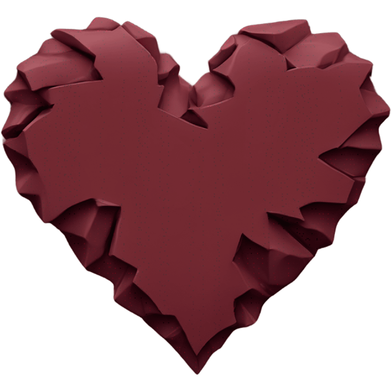 burgundy broken heart emoji