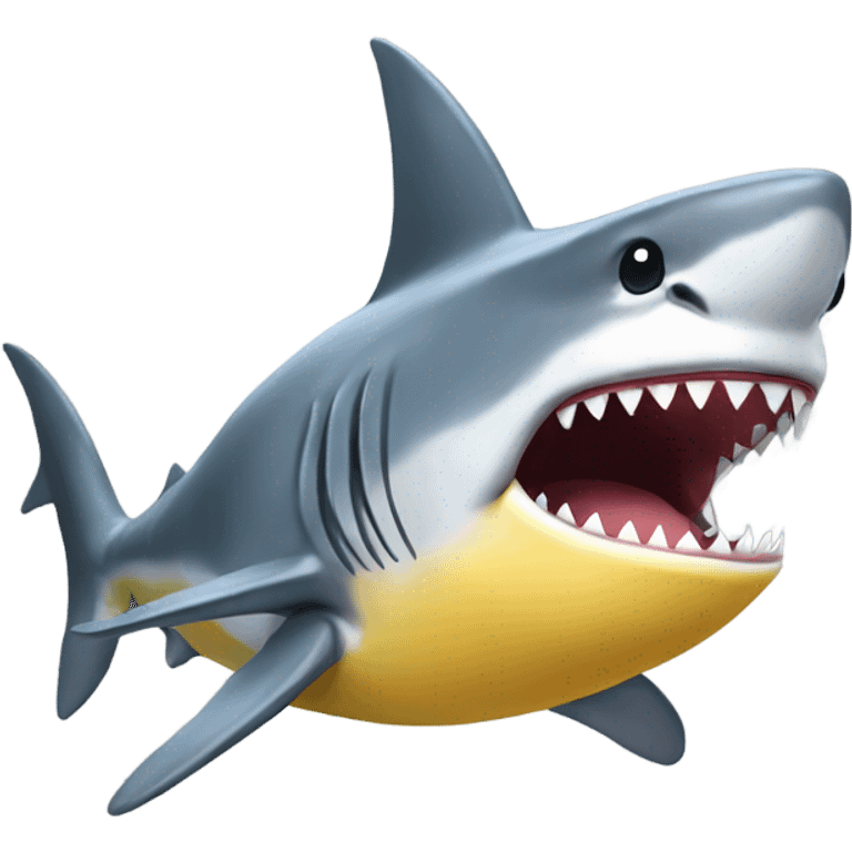 Shark with a yellow face  emoji