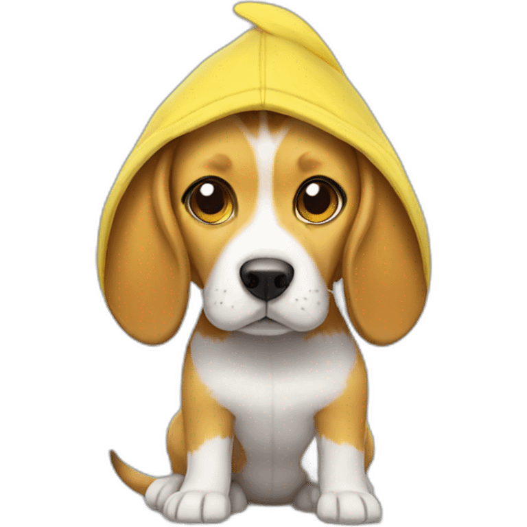 Beagle disguised in Pikachu emoji