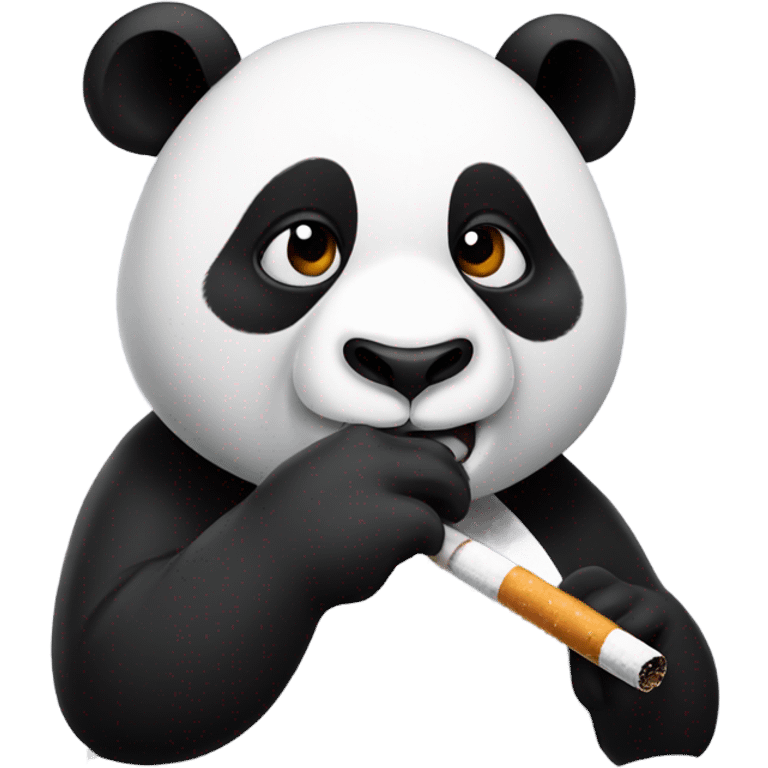 Panda smoking emoji