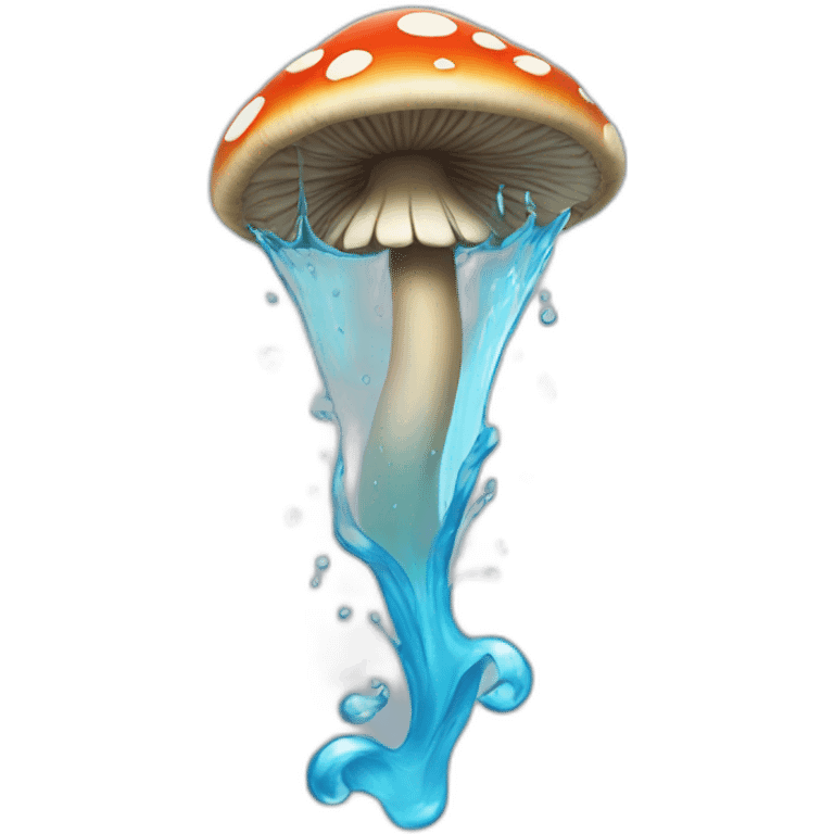 Water spewing from mushroom top emoji