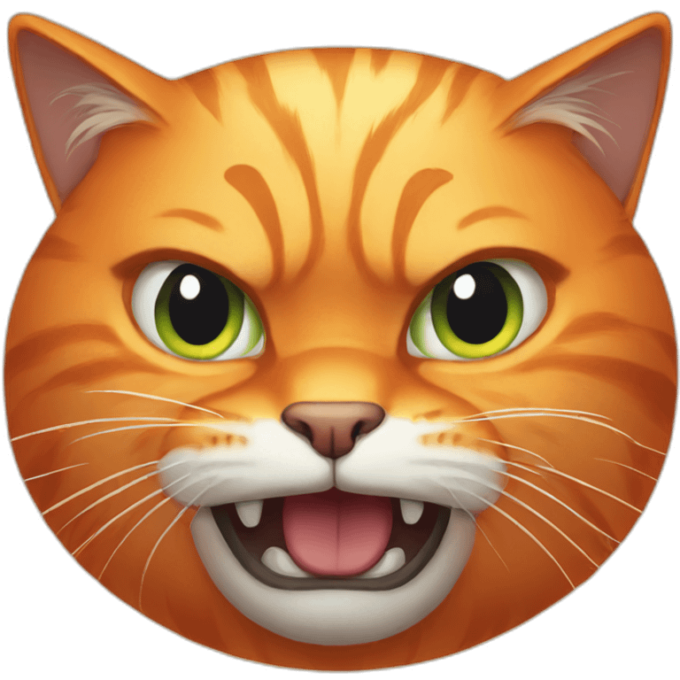 Angry orange cat emoji