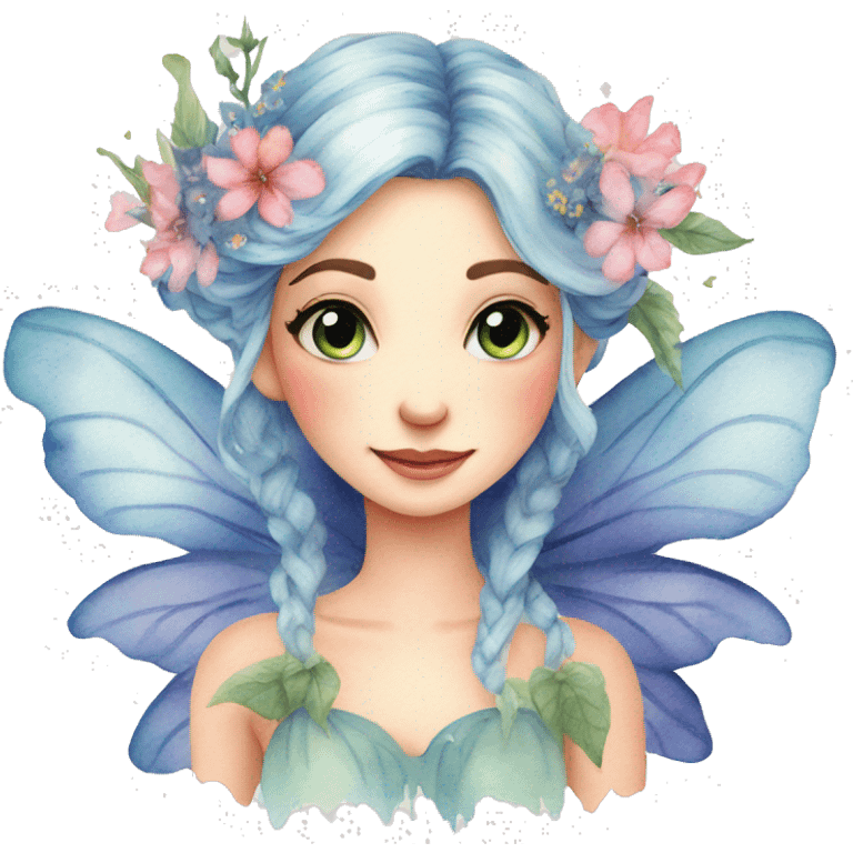 Watercolor fairy floral feminine  emoji