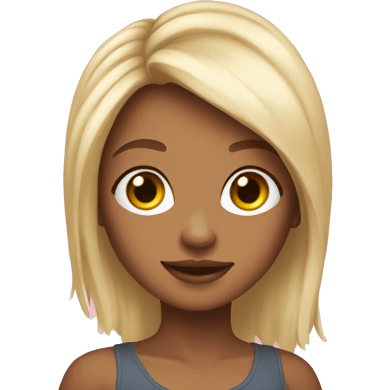 Mini York and pretty girl emoji