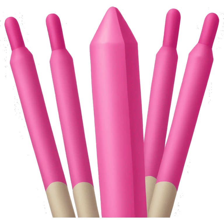 Long pink Stick with pink Spears at the bottom emoji