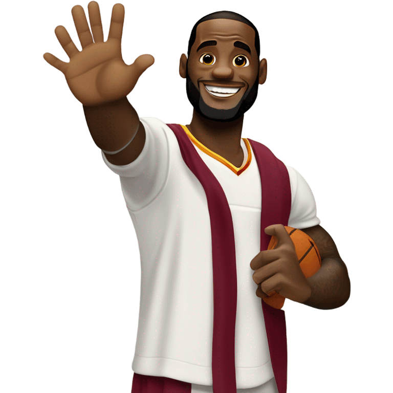 LeBron James waving  emoji