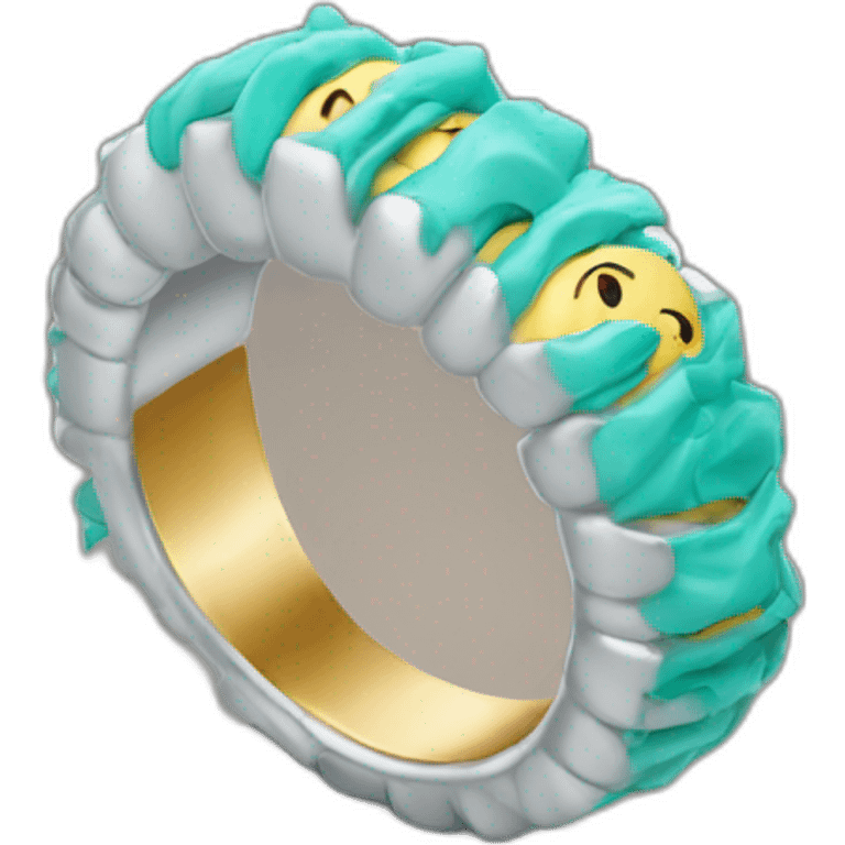 Bague pour les main sur les dent emoji