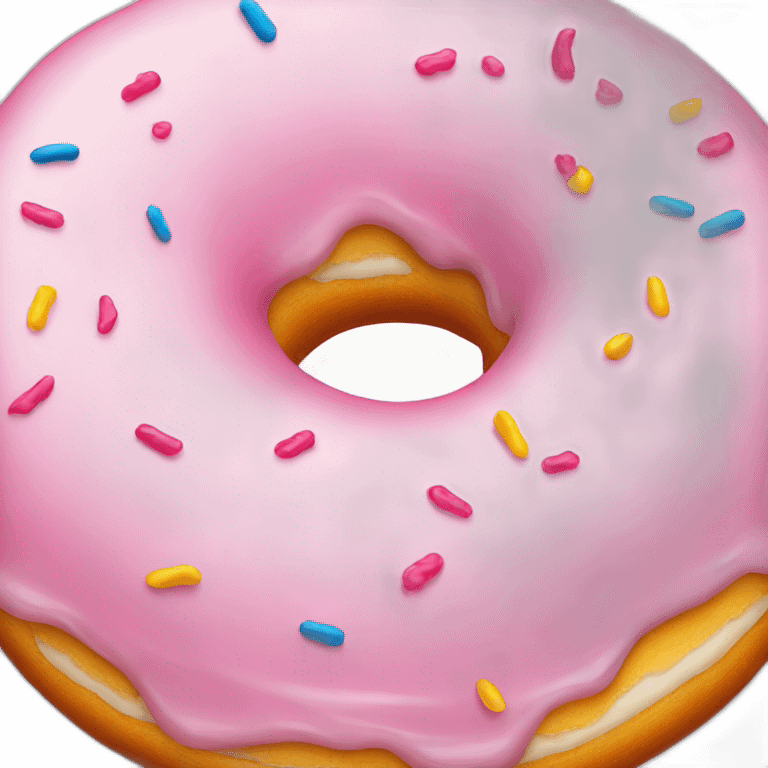 pink frosted doughnut emoji