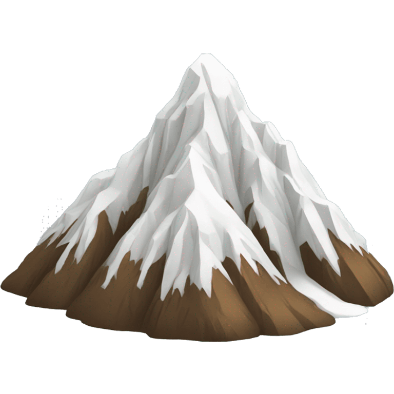 Mountain with snow at the top emoji