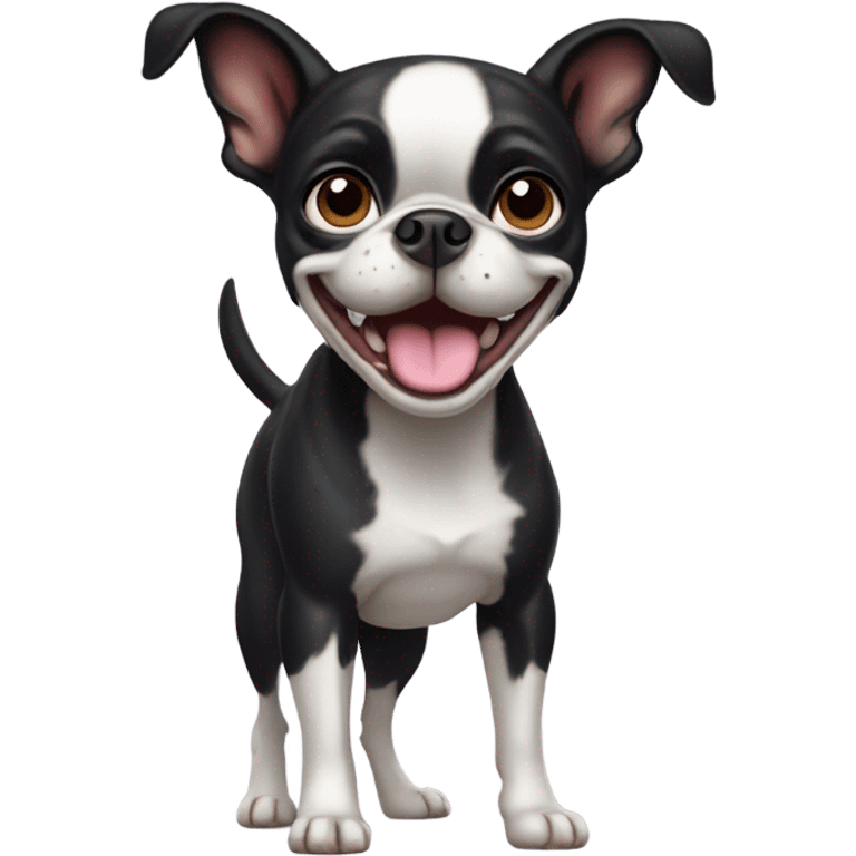 happy boston terrier emoji