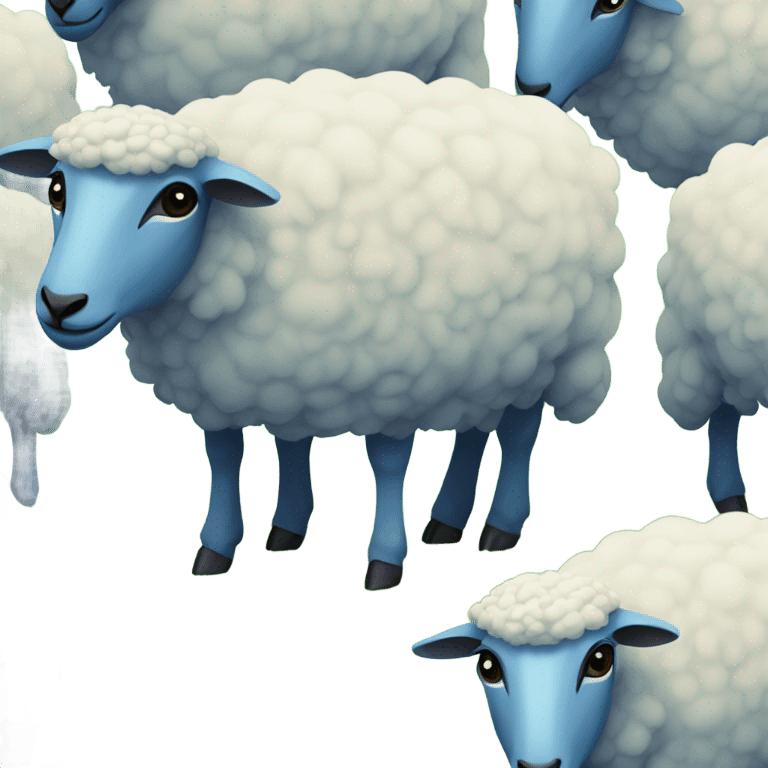 Blue sheep emoji