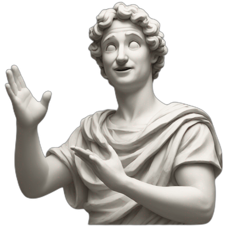 italian statue speaking gestures emoji