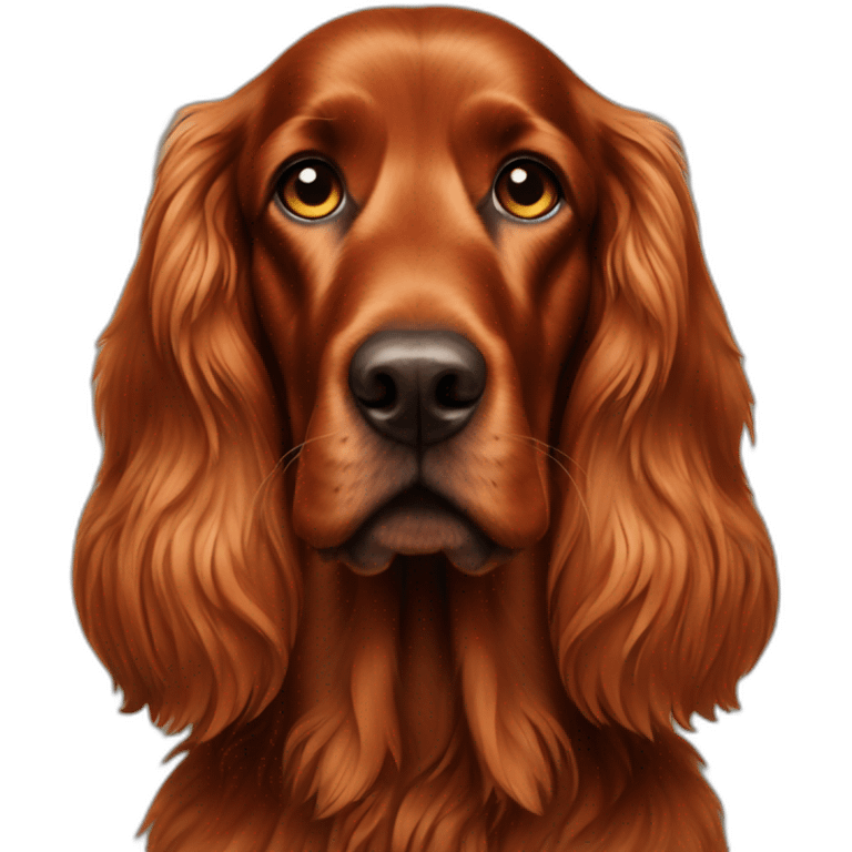 Dog irish setter full-height emoji