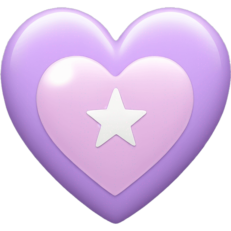 Pastel purple y2k heart with star emoji