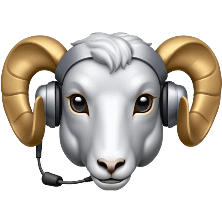 A terminator style Ram head w/ headset  emoji