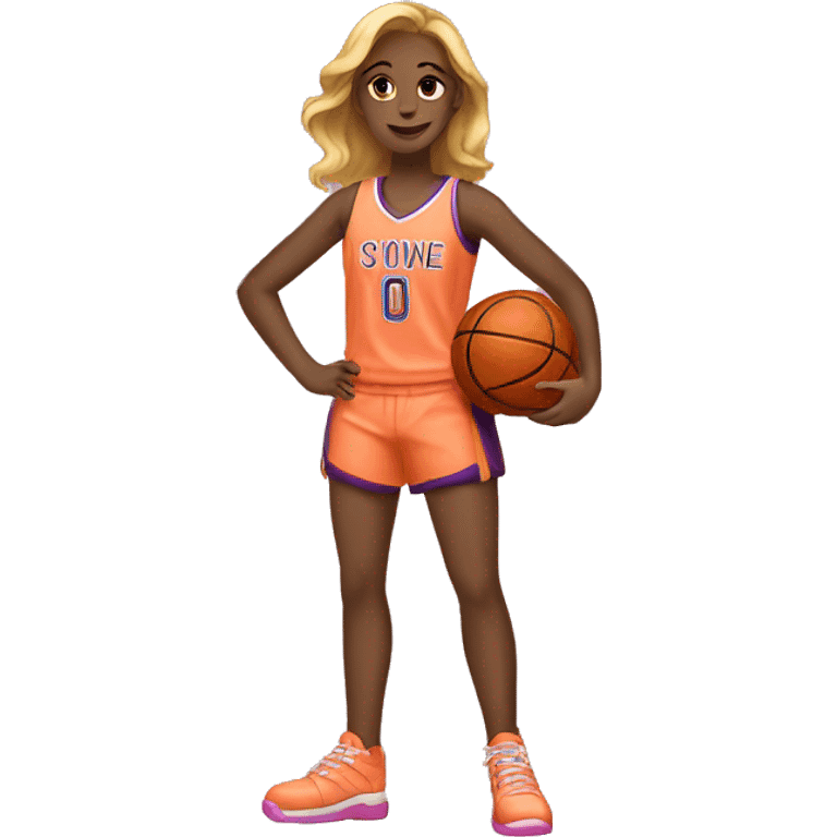 girly basketball emoji