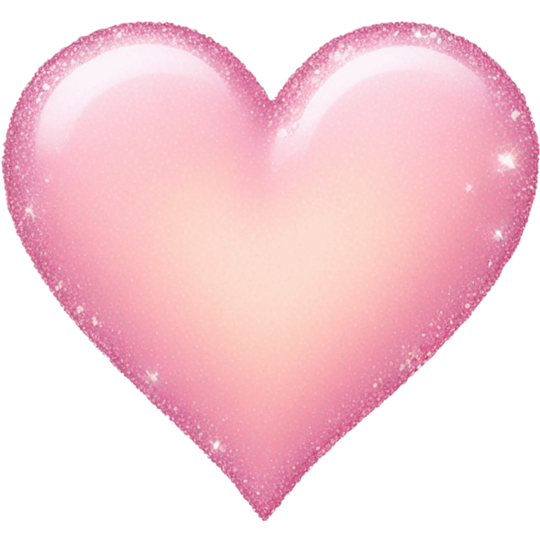 Light pink pastel heart with sparkles emoji