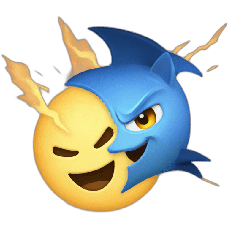 Thunder and moon emoji