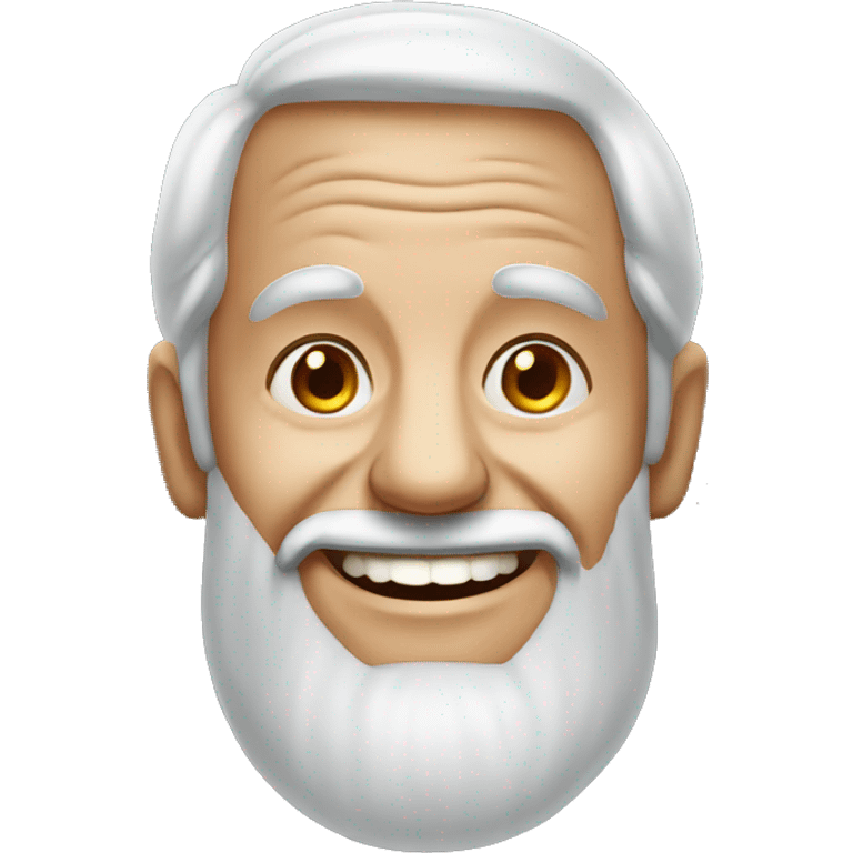 smiling old man portrait emoji