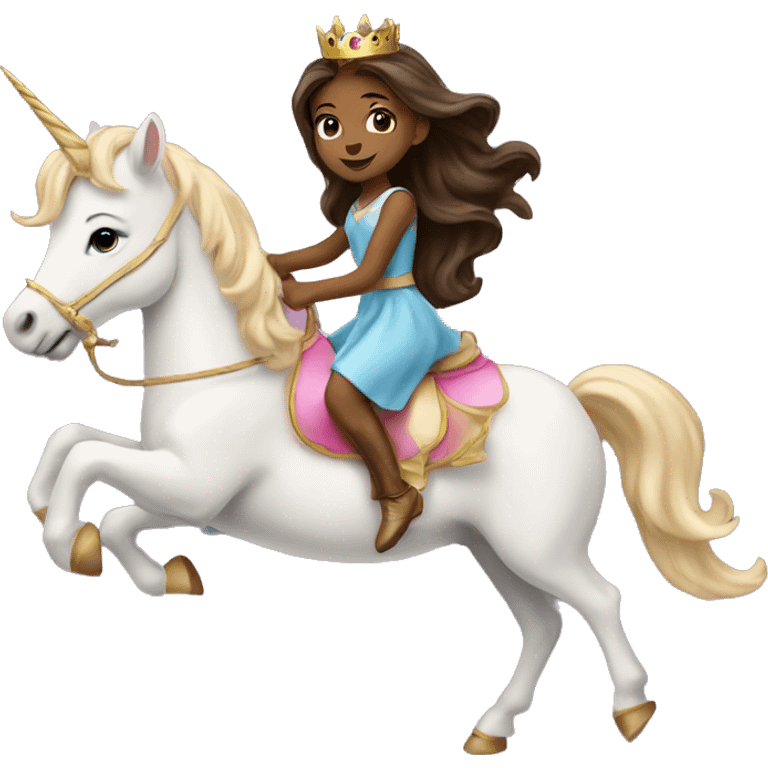 Princess riding a unicorn emoji