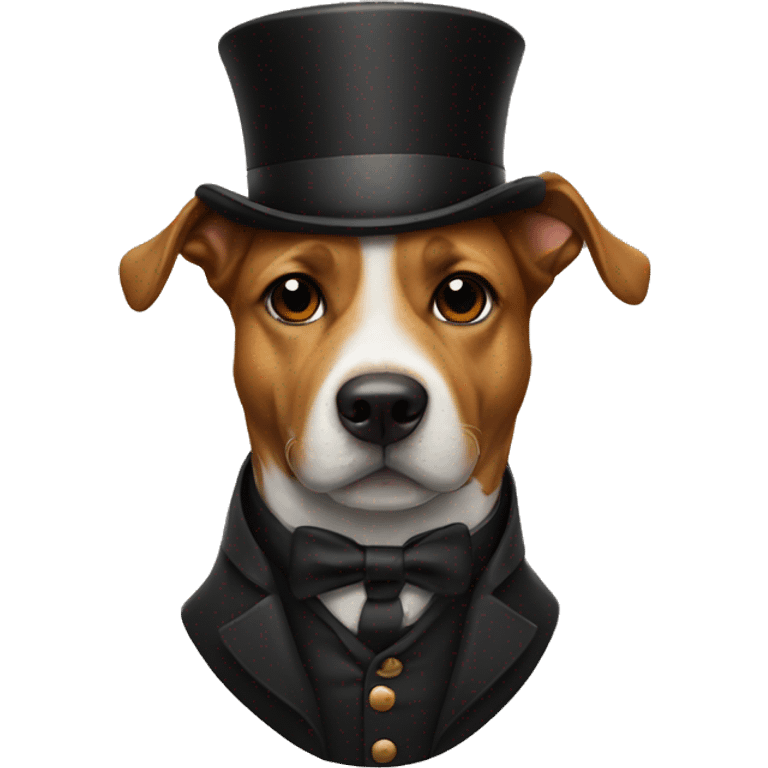 A dog with a tophat emoji