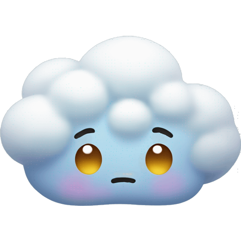 sad cloud cute emoji