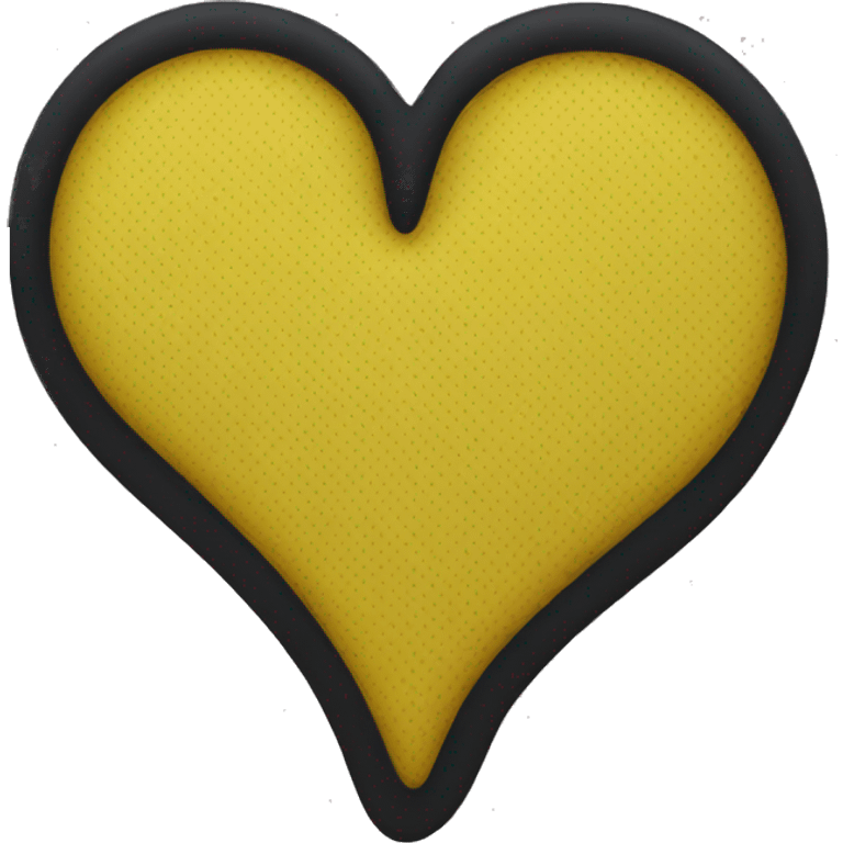 Half black and yellow heart emoji