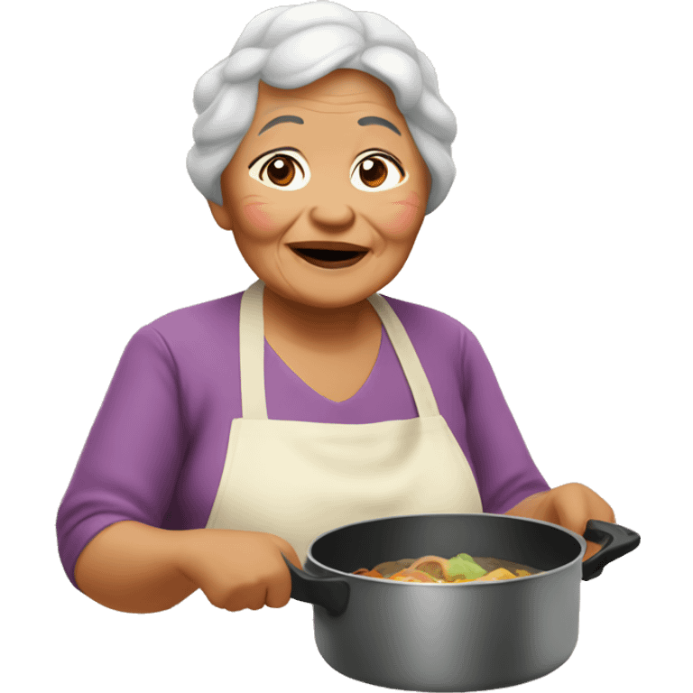 Filipino granny cooking emoji